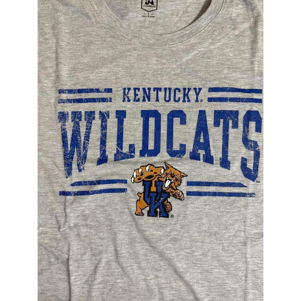 Kentucky Wildcats Shirt Mens Large Gray NCAA Basketball J America Tee T-Shirt - Picture 3 of 7
